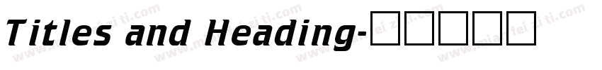 Titles and Heading字体转换